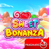 Sweet Bonanza game artwork showing the candy cluster grid